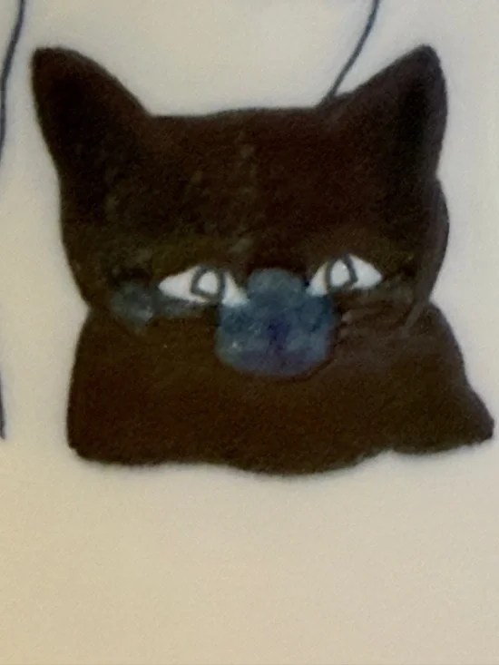 Vintage OTAGIRI Blue and White Stoneware Cat Pattern Mug - Picture 8 of 16